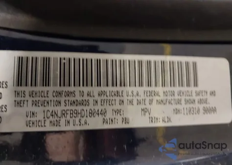 2017 Jeep Patriot High Altitude 4X4 z USA, uszkodzony, nr VIN 1C4NJRFB9HD180440